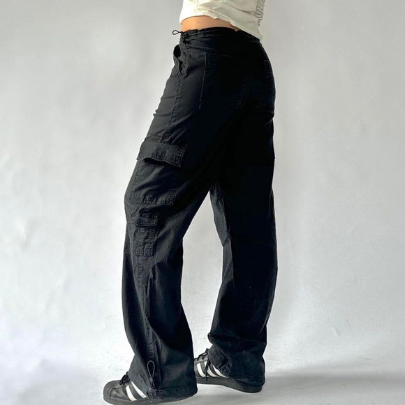 Low Rise Cargo Pants Black Parachute Small - Picture 4 of 4